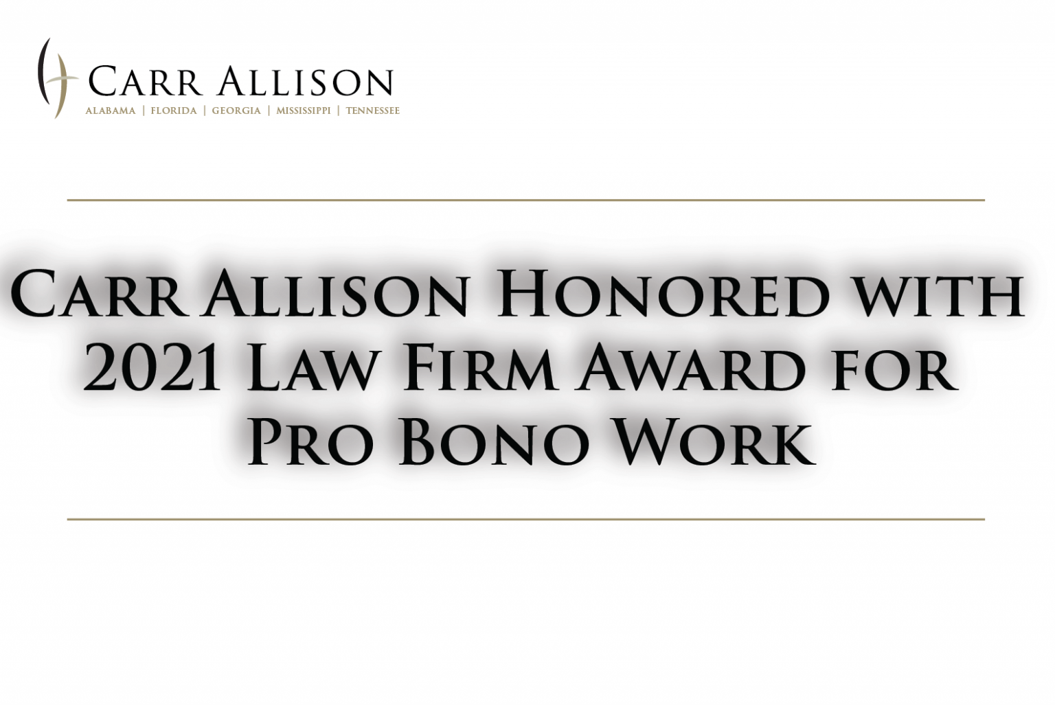 Carr Allison Honored with Law Firm Award from Alabama State Bar Carr
