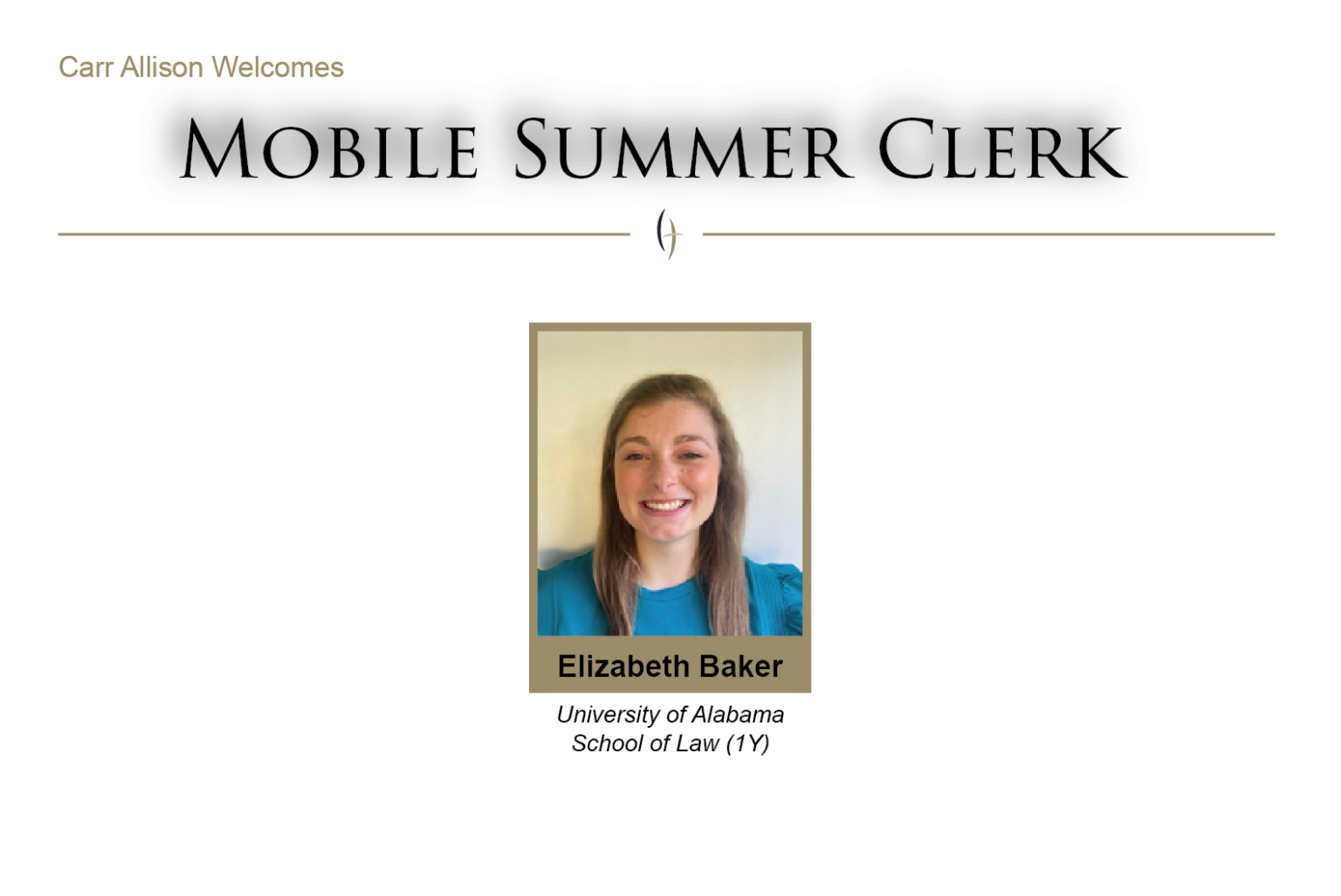 Carr Allison Summer Law Clerk in Mobile Carr Allison